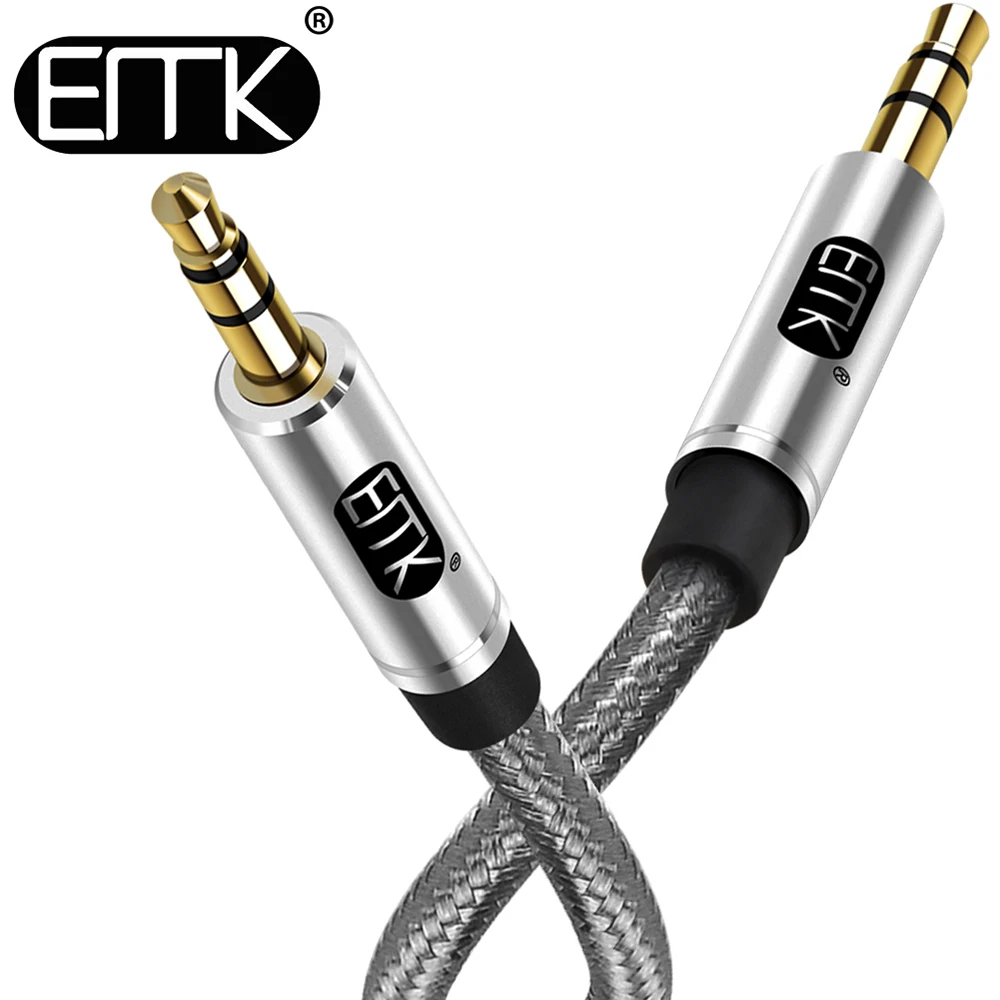 Goedkoop EMK AUX Kabel 3.5mm Auxiliary Audio AUX Kabel voor Auto Home Stereo, Hoofdtelefoon, voor iPhone Echo Dot, Speaker, Sony, Beats
