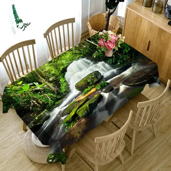 

round outdoor tablecloth Waterproof banquet Table cloth 3D rectangular table Covers customized size Waterfall Cushion cover