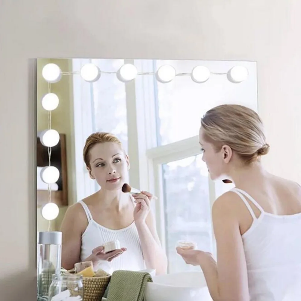 

Makeup Mirror Vanity LED Light Bulbs Kit USB Charging Port Cosmetic Lighted Make up Mirrors Bulb with UL Power US/EU/UK/AU Plug