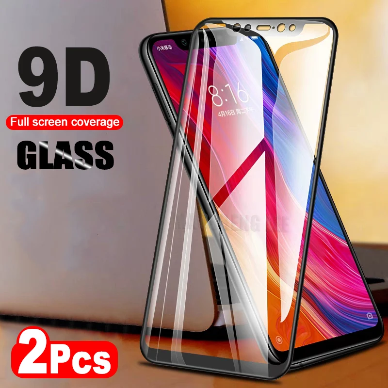 2 шт./лот 9D стекло для Xiaomi Mi 8 SE Explore Lite закаленное Защита экрана Pocophone F1 полное