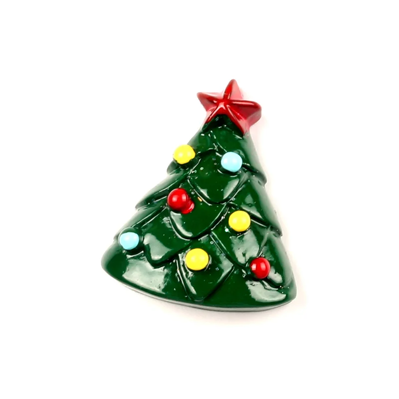 

LF 10Pcs Resin Christmas Tree Patch Decoration Crafts Flatback Cabochon Embellishments For Scrapbooking Diy Accessories