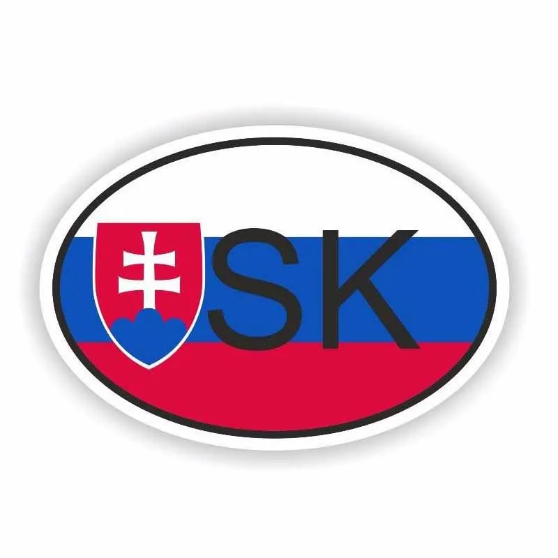 

12.6CM*8.3CM Slovakia SK Country Code Car Sticker Decal Accessories 6-0255