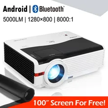 CAIWEI LED Android Wifi Projector 1080p Home Theater Movie Video Games Wireless Sync Airplay Miraplay VGA USB HDMI AV