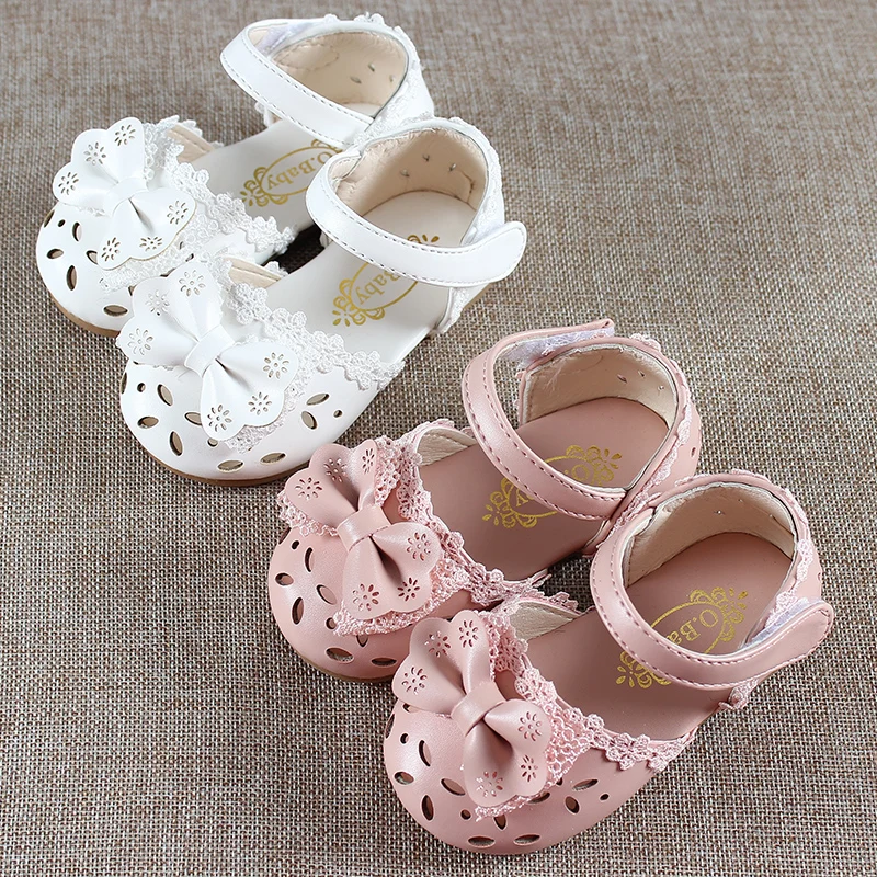 infant girls white sandals