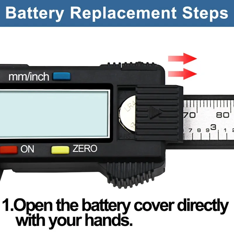 0-150 мм штангенциркуль электронный цифровой пластмассовые Штангенциркули раздвигающийся измерительный инструмент ЖК-дисплей Диаметр дисплея углеродного волокна 1,5 V батарея