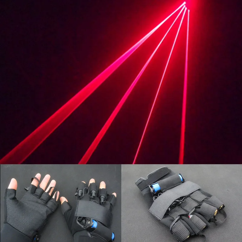 

Drop ship Red Laser Gloves Dancing Stage Show Light Lasers with LED Palm Light for DJ Club/Party/Bars
