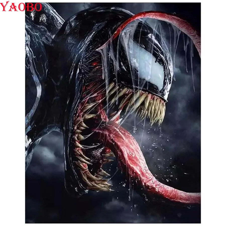 

5d Diy Diamond Painting Cross Stitch Movie venom Diamond Embroidery Full Square Round Diamond Mosaic art decor gift