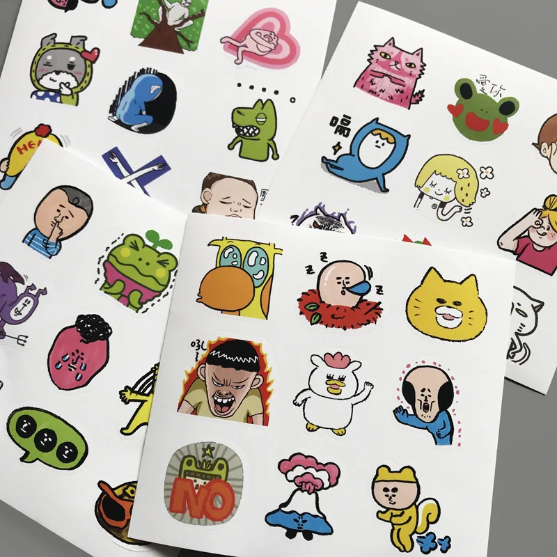 [new] Cute diary stickers homemade hand account decoration stupid funny funny cartoon children notepad stickers waterproof