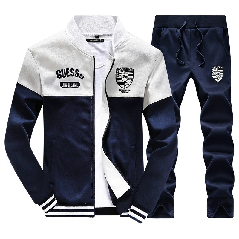 

Mens Tute 2019 Autunno Mens di Marca Tute Imposta Jogger Jacket + Pants Suit Sporting Hip Hop Felpe Sudaderas Hombre M - 4XL