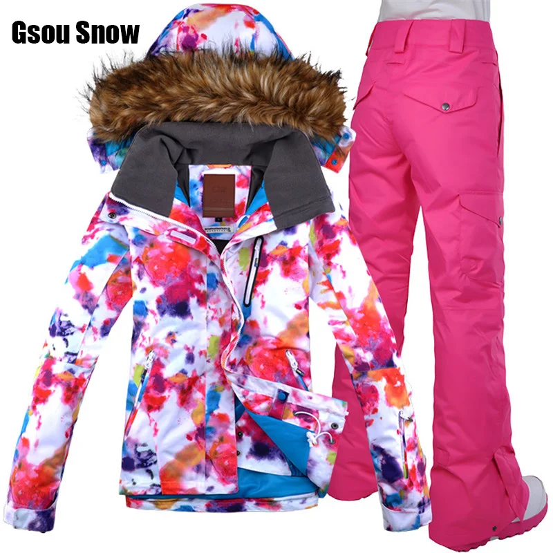 женский зимний лыжный костюм gsou snow.