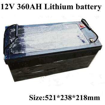 

Waterproof 12V 360AH Lithium Ion No 300ah BMS 3S for 1200W Inverter Solar Energy Power Supply EV UPS Backup Power + 20A Charger