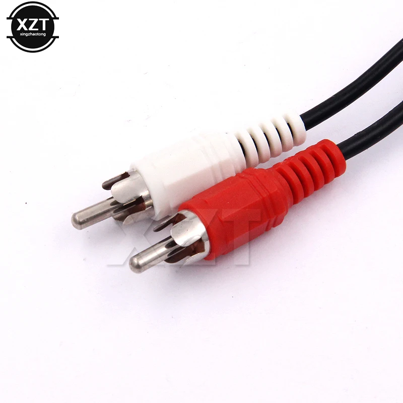 3.5mm Stereo Audio Female Jack to 2 RCA Male Socket Headpahone Y Cable jack to two MALE coded male RCA plugs audio cable