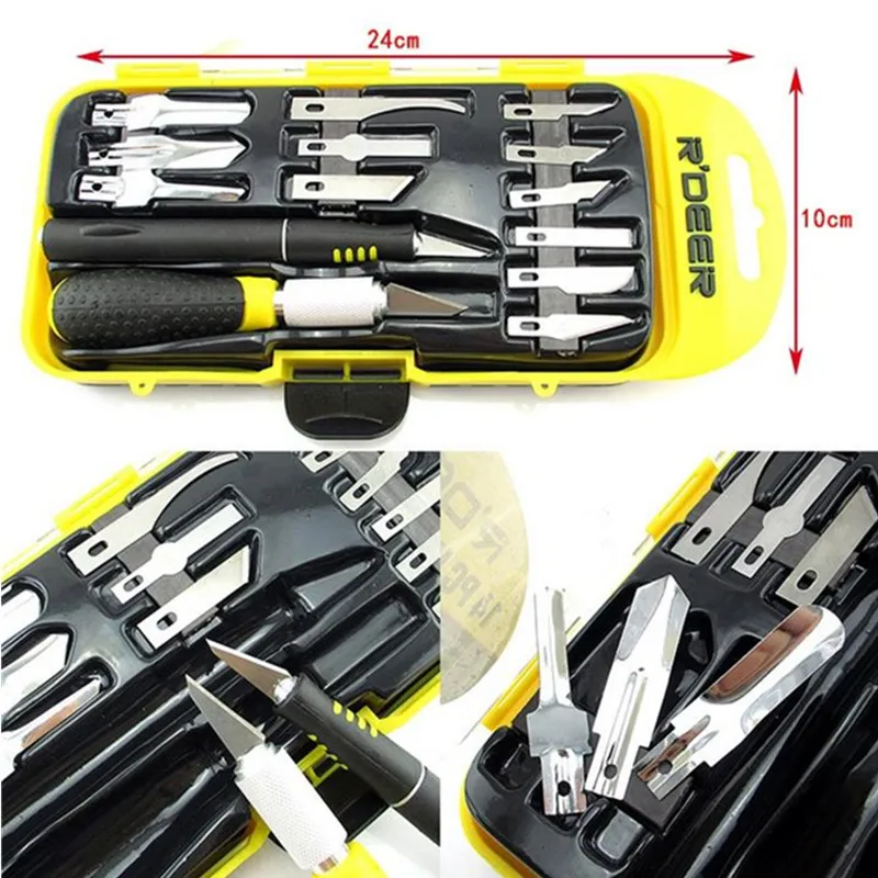 RDEER 14Pcs Gravers Wood Carving Knife Tools Fruit Food Craft Sculpture Engraving Knife SK5 Blades Chisel Craft Tools RDEER 14Pcs Gravers Wood Carving Knife Tools Fruit Food Craft Sculpture Engraving Knife SK5 Blades Chisel Craft Tools