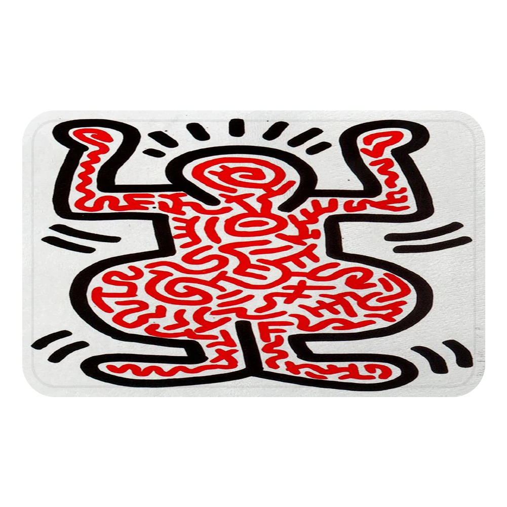 Keith Haring поп-арт Lucky Strike охлаждающий коврик для ванной комнаты Декоративные Нескользящие Коврики для автомобиля пол бар ковры домашний декор для дверей подарок