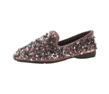 

Designer Shoes Women Luxury 2019 Celebrity Style Classic Womens Gliiter Sequined Flats Ladies Ballerina Flat Shoes