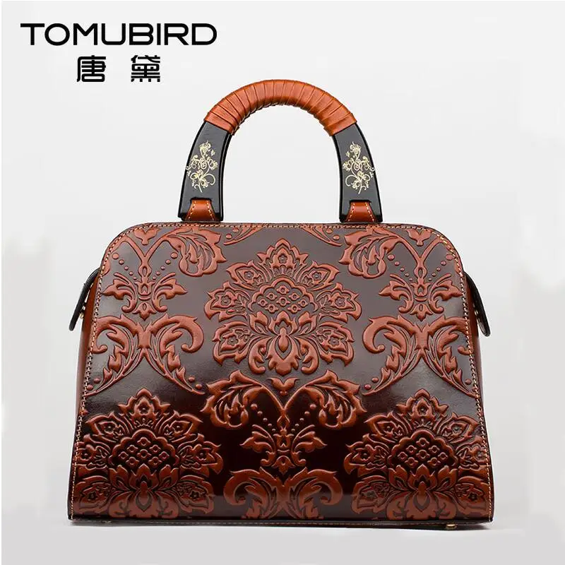 Famous brand top quality Cow Leather women bag Ethnic original hand bag and China Wind embossed shoulder bag Shell bag Famous brand top quality Cow Leather women bag Ethnic original hand bag and China Wind embossed shoulder bag Shell bag