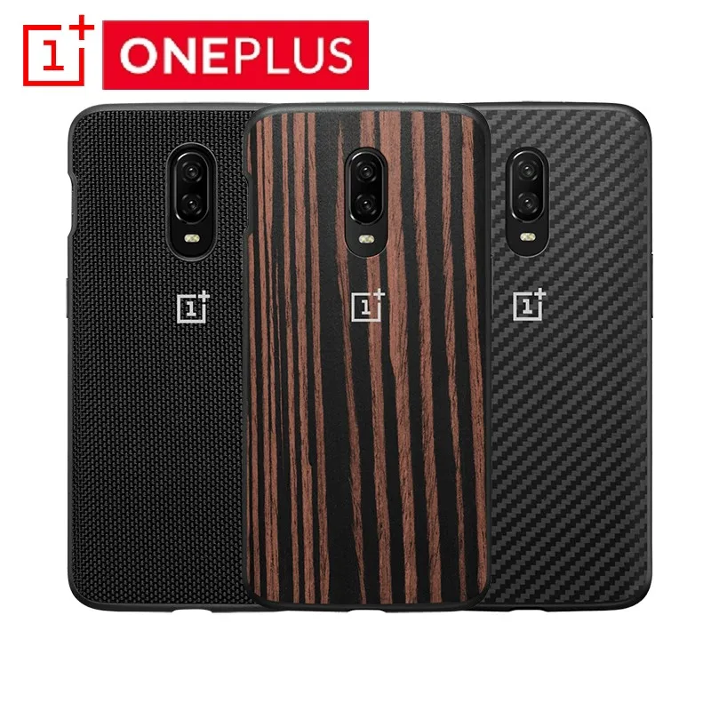 Чехол-бампер для OnePlus 6 T, официальный материал кевлар+ ТПУ, круглый защитный чехол для задней панели Karbon OnePlus6T