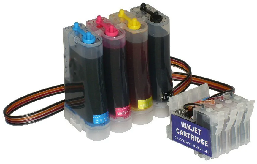 

CISS Continuous Ink Supply System for Epson T0761-T0764 use in Epson ME 2/ME 200/C58/CX2800 with dye ink