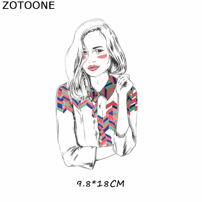 Модные патчи ZOTOONE термоклейкие нашивки для девушек одежды виниловые