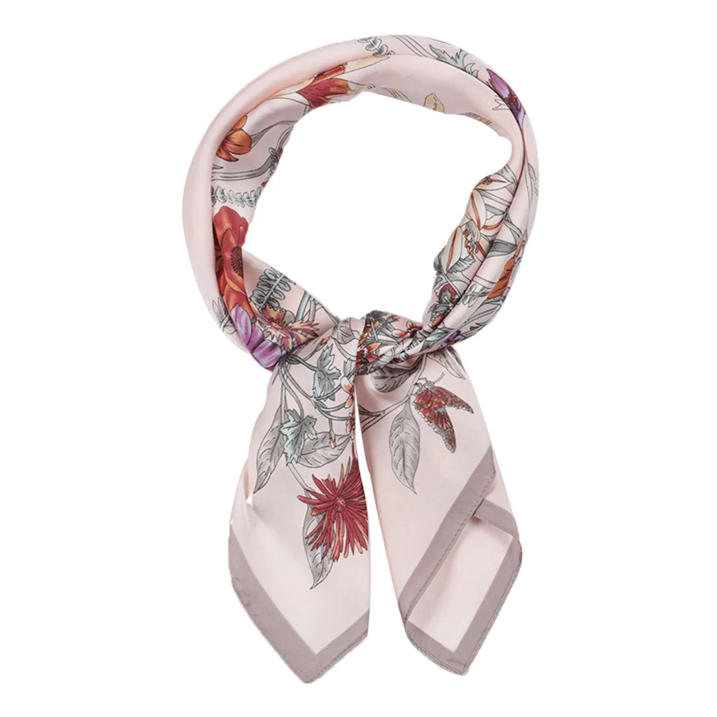 Womens Satin Silk Feeling Formal Square Neck Scarf Head Hair Scarf Wraps