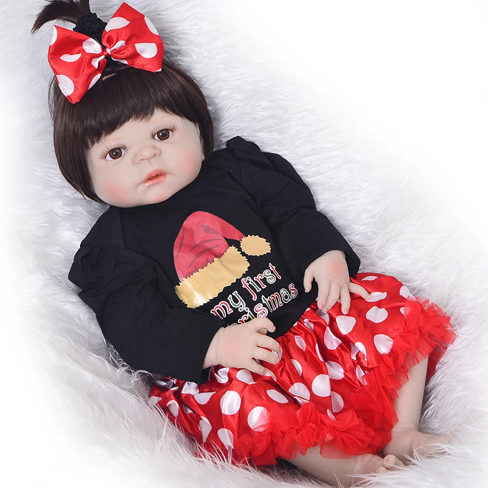 Full Body Silicone Reborn Baby Girl Dolls For Child Gift 55cm Fashion Bebe Com Corpo De Silicone Menina Boneca 100 Fun Non Toxi Dolls Aliexpress