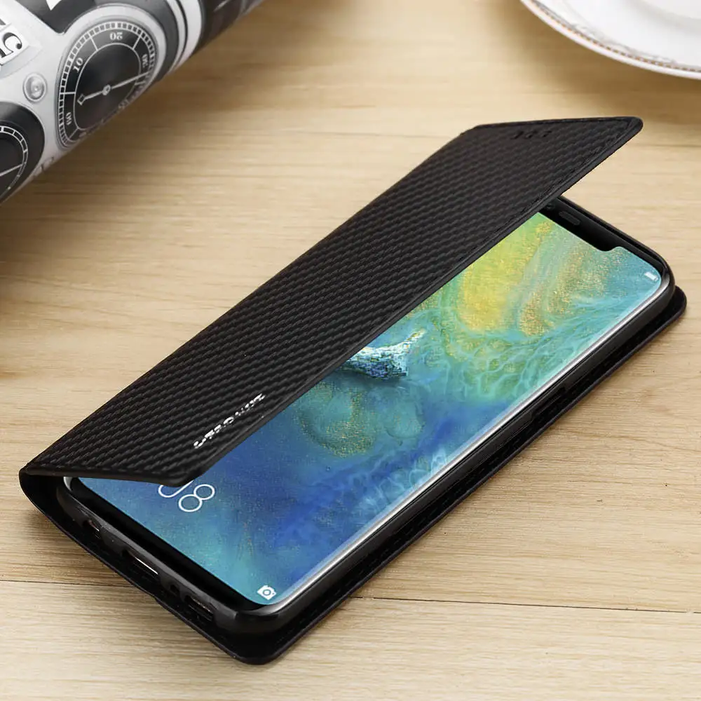 Чехол-книжка из углеродного волокна для huawei P30 Pro P20 P10 P9 P8 Lite P Smart mate 20 10, деловой кошелек, кожаный чехол, 4E