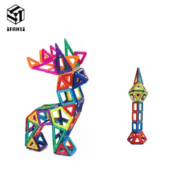

188pcs MAG-VARIETY DIY Plastic Mini Magnetic Building Blocks Construction Model Educational Enlighten Assembly Toys For Children