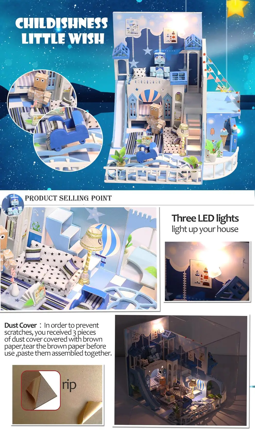 ZWX088 модель сборки 3D Miniaturas Кукольный дом развивающие игрушки DIY Детские кукольные домики мини-игрушки для детей