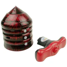 Семь светодиодный свет деревянная Лазерная блесна подвешиваемый прибор Топ ручной мигающий Спиннер с подсветкой Детская игрушка волчок настольные игрушки