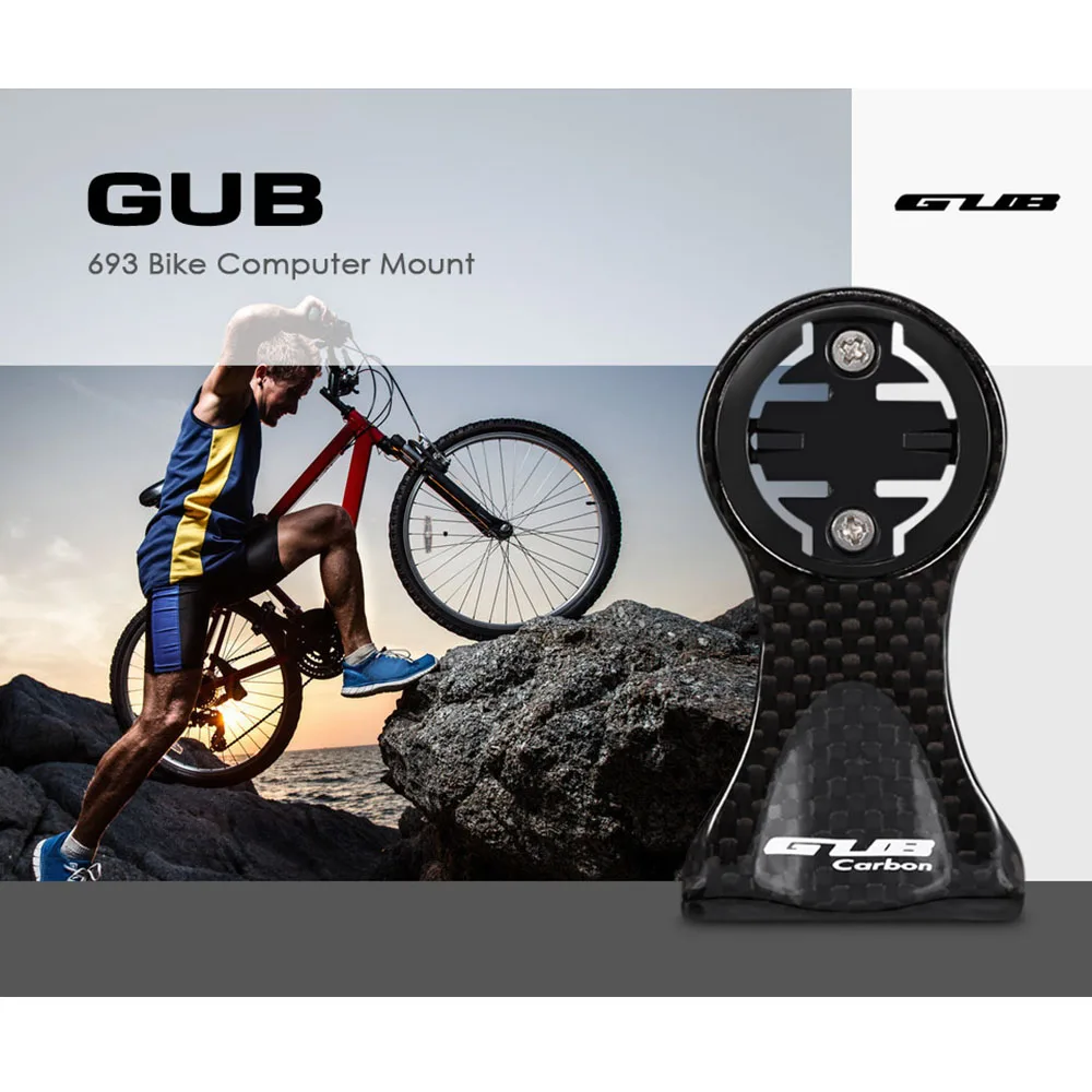 

GUB Carbon Fiber Bike Computer Mount Holder MTB Bicycle Handle 15g Bicycle Computer Holder Torch Holder Cycling Camera Mount