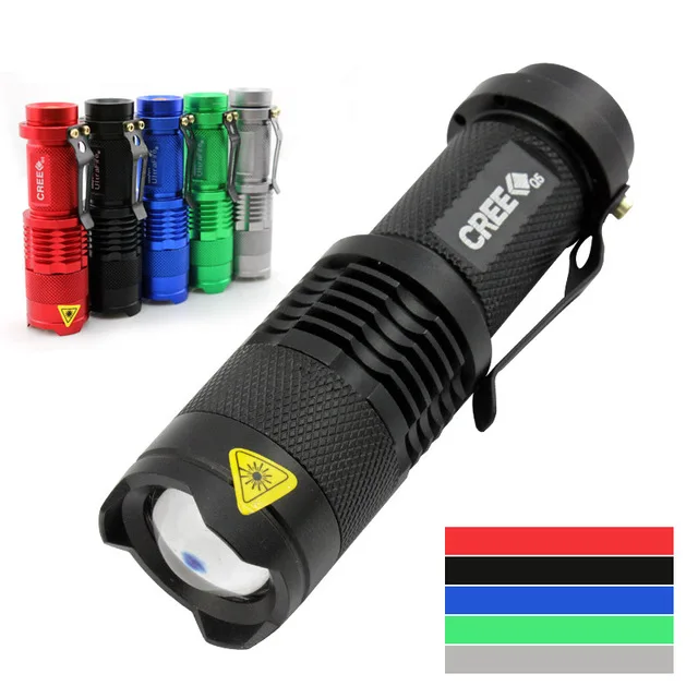 

New Waterproof Tactics Zoom Q5 Mini antorcha 1 Mode / 3 Mode 800LM Camping LED Torch Flash Light Hunting Gifts