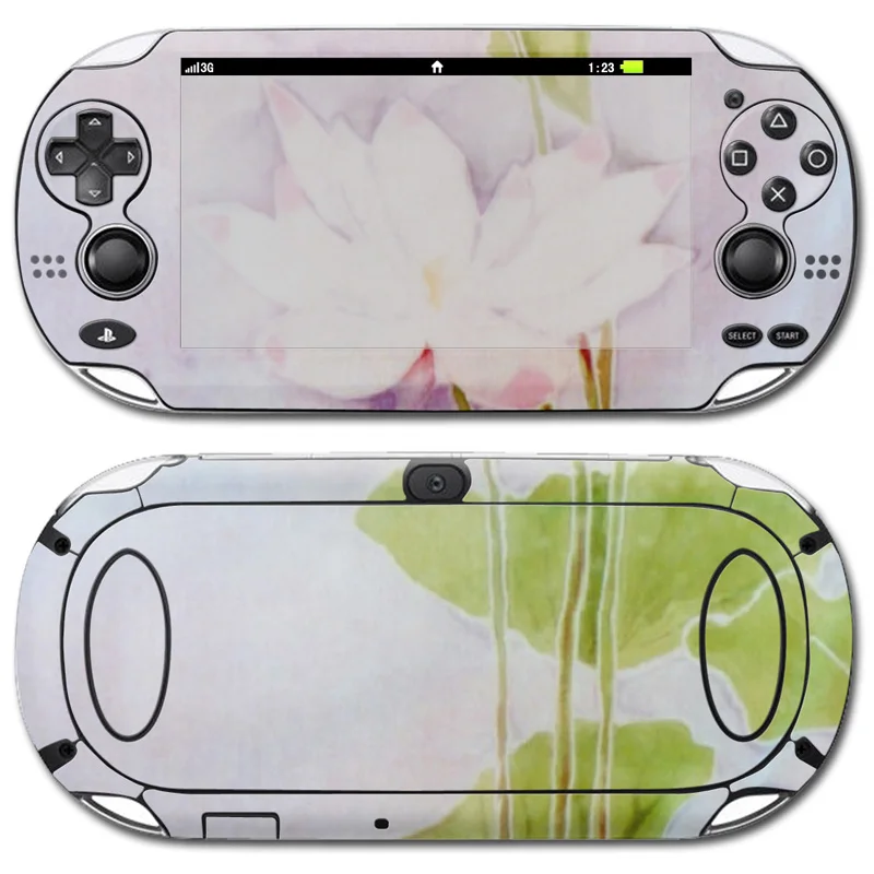 

Free drop shipping Beautiful Lotues Skin Protective hot sale Decal Cover Sticker for PSVITA 1000 #TN-PV1000-0310