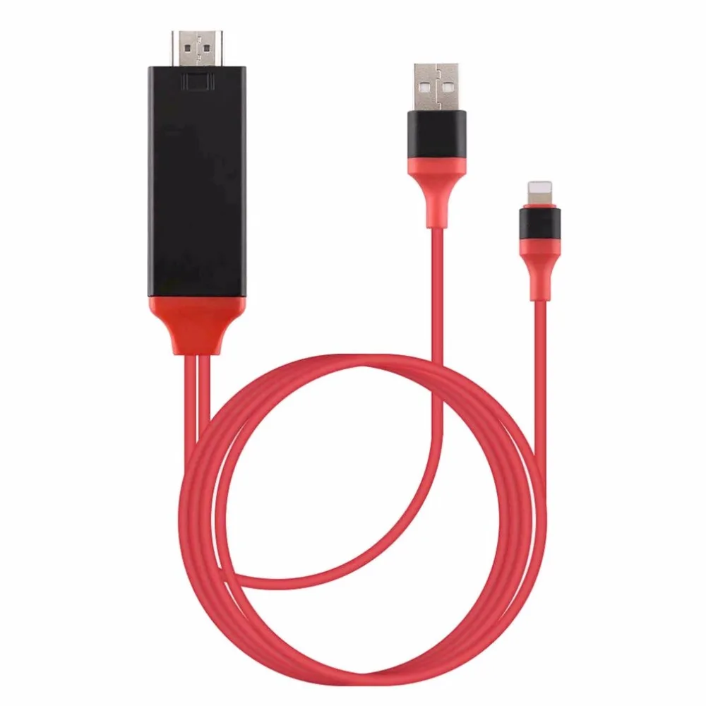 

2M Phone Tablet To HDMI TV AV Adapter Cable 1080P 2K HD Cord Game Movie Supplies For iPad For iPhone Plug & Play