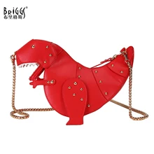 Fashion Rivet Personality Dinosaur Design PU Leather Women Crossbody Bags Small Messenger Bag Chain Female Shoulder Bag sac main Fashion Rivet Personality Dinosaur Design PU Leather Women Crossbody Bags Small Messenger Bag Chain Female Shoulder Bag sac main