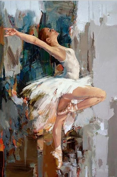 

Dancing Ballerina Canvas Painting Famous Artist Painted Abstract Ballet Girl Wall Painting High Quality Modern Wall Art Pictures