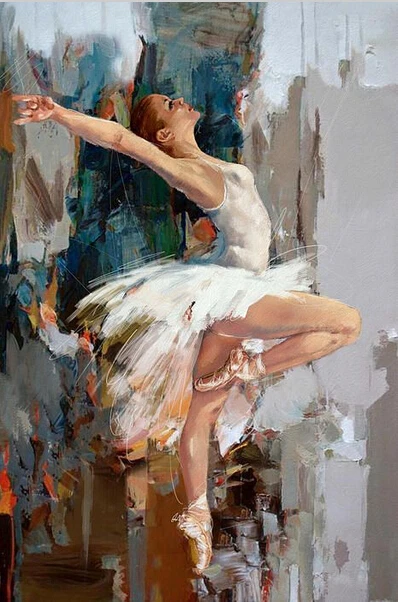 Haute qualité à la main Original danse ballerine peinture