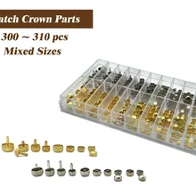 Неводостойкие запасные части для часов с короной Ассорти золотых и серебряных купольных плоских головок, аксессуары для часов, ремонтный набор инструментов для часовщика