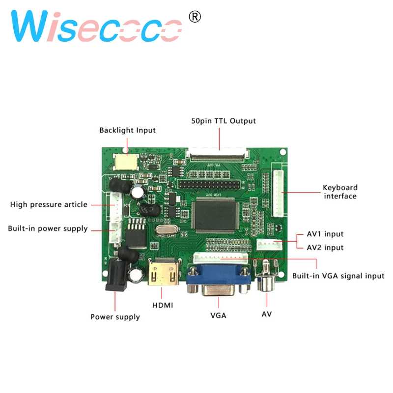 Tela de Exibição Lcd de Polegadas 1024*768 Tablet com Driver de Controle Placa de Áudio para Raspberry pi 3b Vga av - Imagem 2