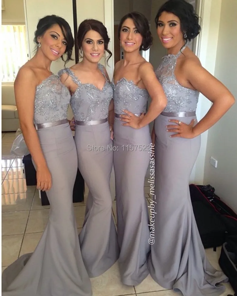 madrinhas de vestido prata
