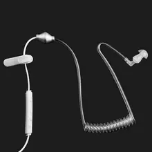 

Ear Hook Single Earphone Anti Earphone Radiation Air Spring Duct Earhook 3.5mm Anti-radiation Security Earphone