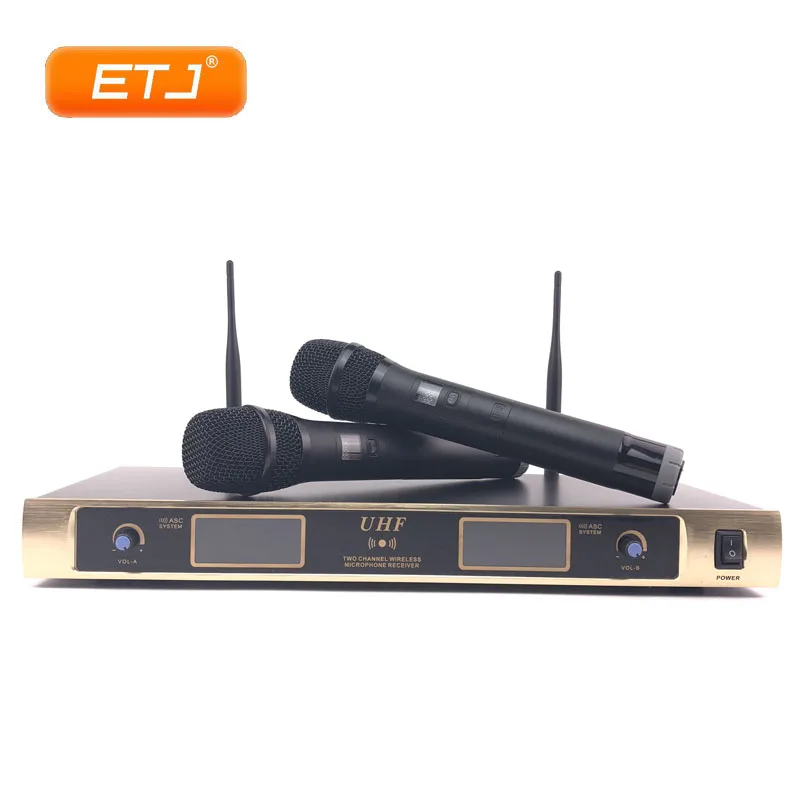 

Professional Wireless Microphone 2 Handheld Transmitter Wireless Karaoke Mic System N-801