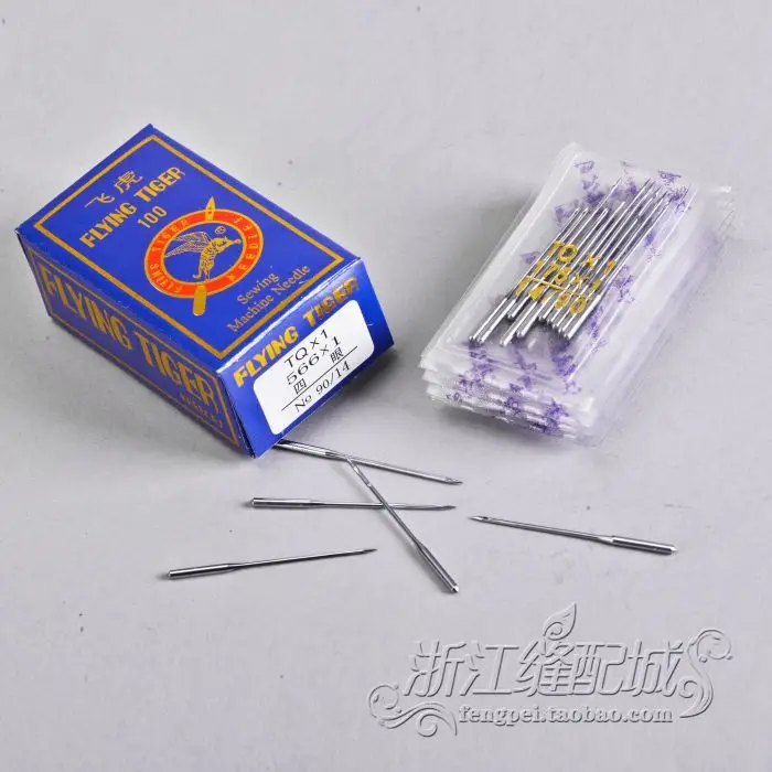 Летающая пуговица Тигр швейная машина игла TQ * 1 TQX1 9 #(9/65 #) шпилька плоский вычет