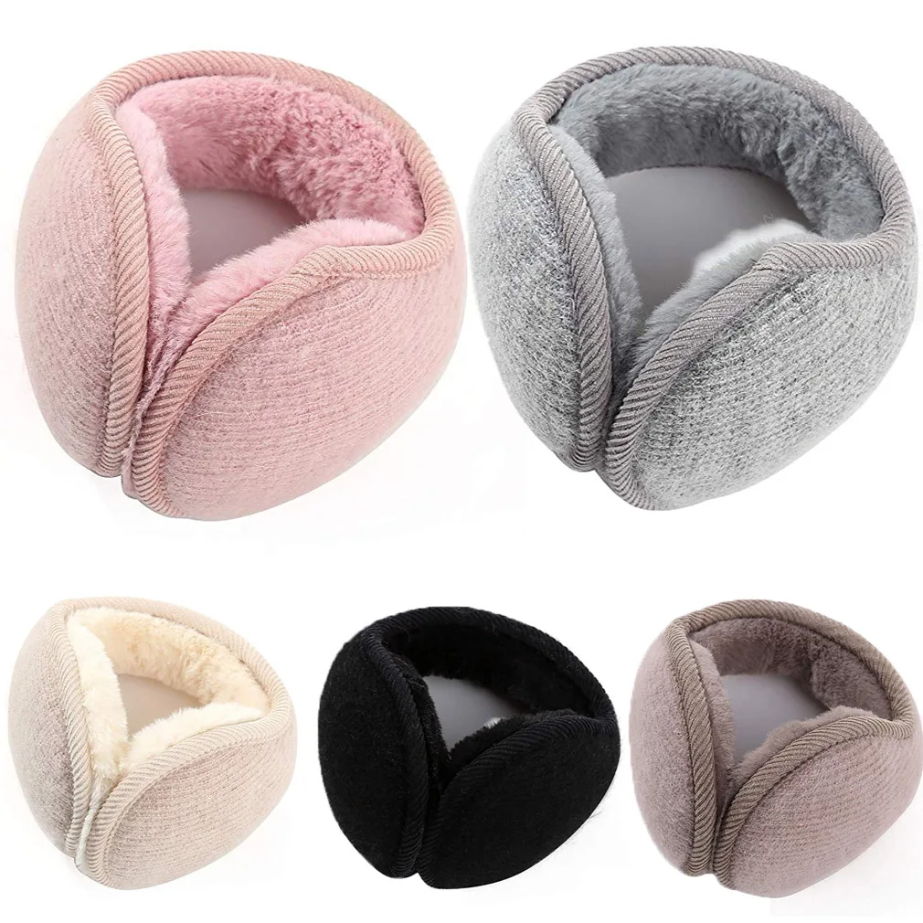 Womens Mens Winter Outdoors Warmers Ear Bags Earmuffs Bandless Fleece Ear Earcap