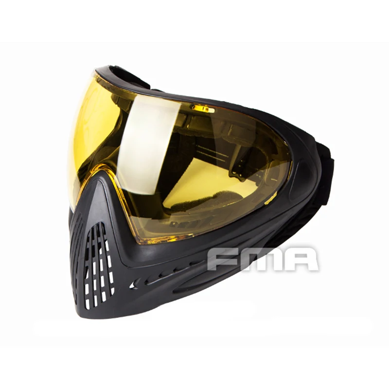 

FMA F1 Full Face Mask With Single Layer Paintball Safety Anti-fog Goggle Mask Tactical Airsoft Equipment F0022-F0025