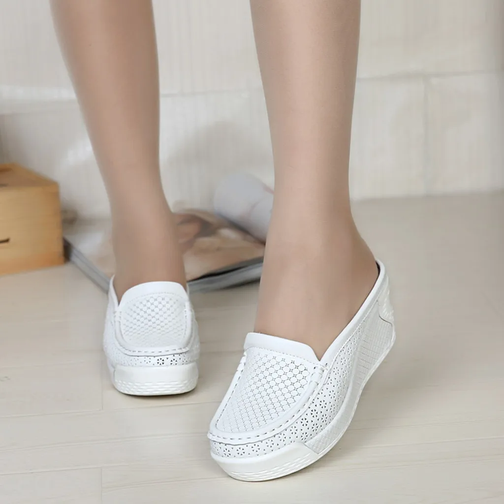 Zapatos de mujer женская обувь Женские модные повседневные туфли на танкетке без