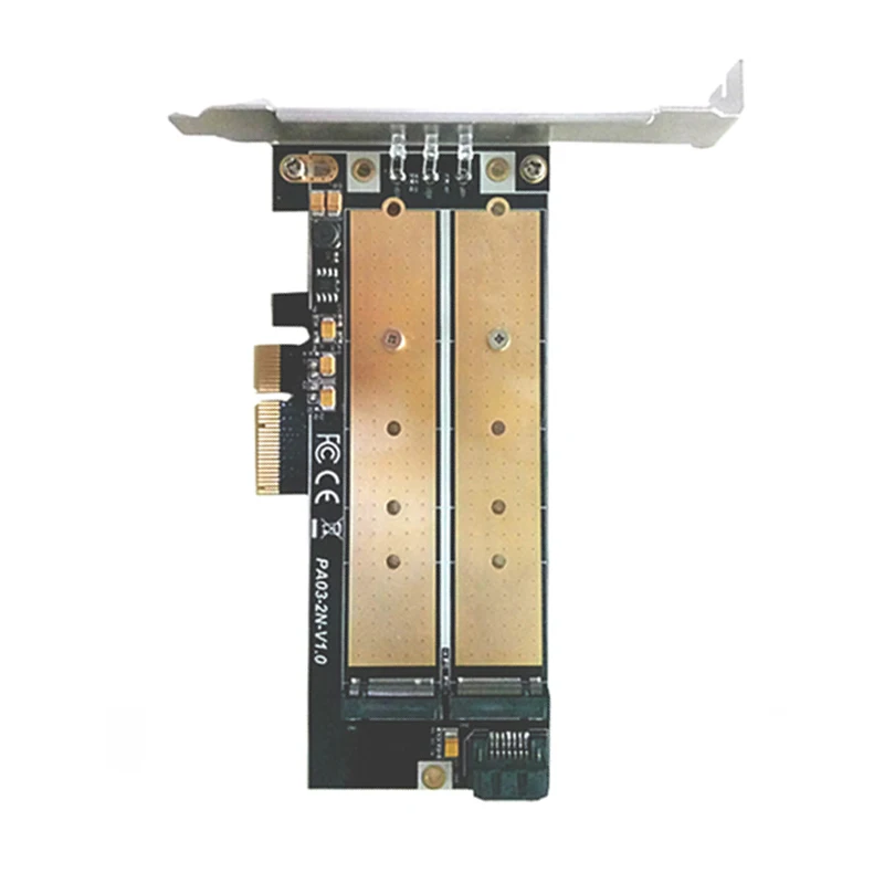 Компьютерная шина PCI-E 4X для M2 ssd-адаптер B Ключ M.2 NGFF M ключ Накопитель SSD с протоколом NVME PCI-E Dual Интерфейс карты светодиодный низкий кронштейн Поддержка 2230-22110 M2