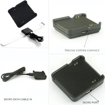 

Charging Charger Dock Cradle with USB Cable for Garmin Vivoactive GPS Smart watch (Black)