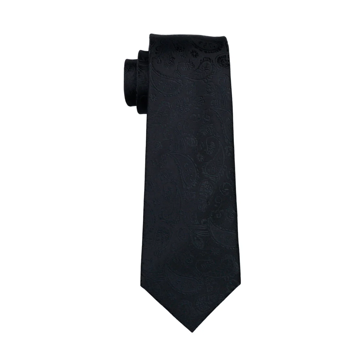 FA-823,, мужской галстук, черный, Пейсли, Шелковый, классический, жаккардовый, тканый галстук, Hanky, запонки, набор для бизнеса, свадьбы, вечеринки