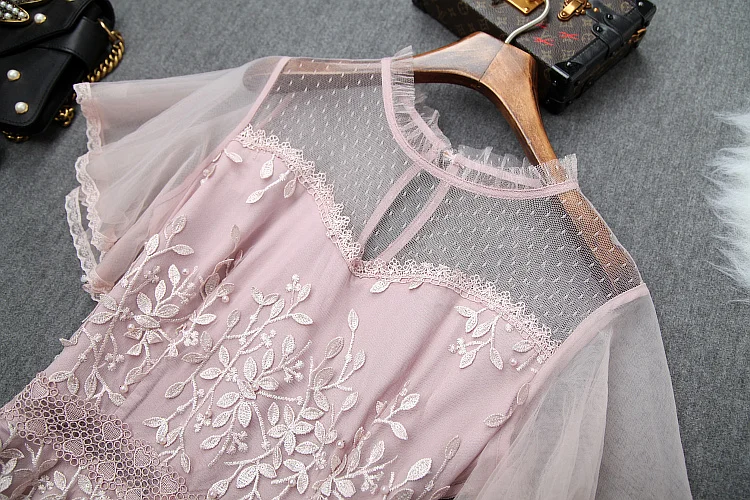 Sweet Asymmetrical dresses xl NEW summer elegant woman girl sexy slim short sleeve solid club dress Embroidery party Dress