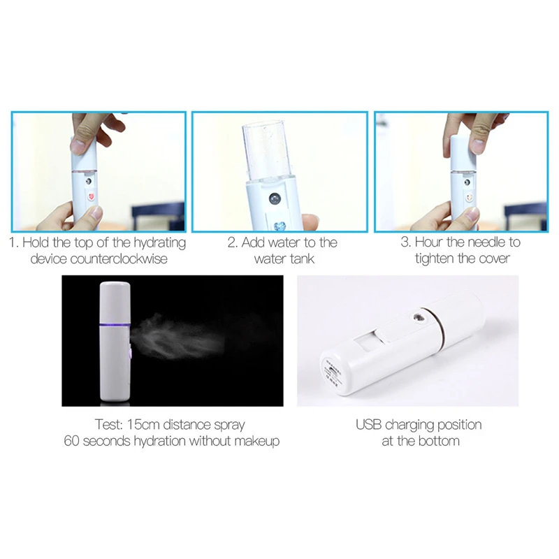CkeyiN мини USB Перезаряжаемый спрей для лица нано увлажнение парохода кожи небулайзер для лица увлажняющий инструмент для ухода за кожей красота Device47